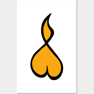 Modernized Eygptian symbol for fire Posters and Art